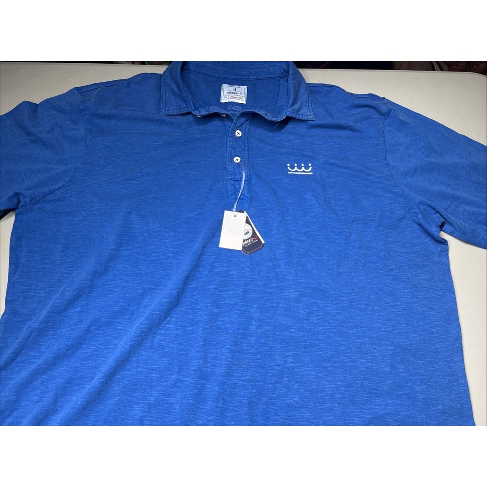 Johnnie-O Hangin Out Polo Size XL NWT Royal Blue Made In India Cotton Blend